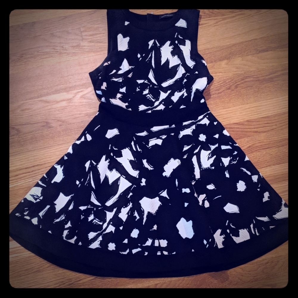 Banana Republic B&W Floral Fit and Flare - 12